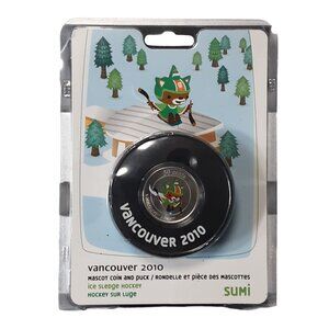 Vancouver 2010 Sumi Mascot Coin & Puck Collectible Set 50-Cent Ice Sledge Hockey